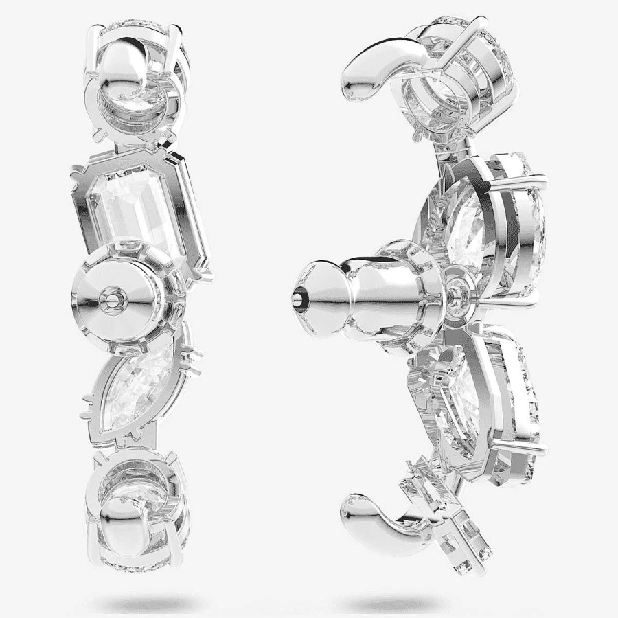 Joyer A Swarovski  | Pendientes Ear Cuff Gema Swarovski Ba Ados En Rodio