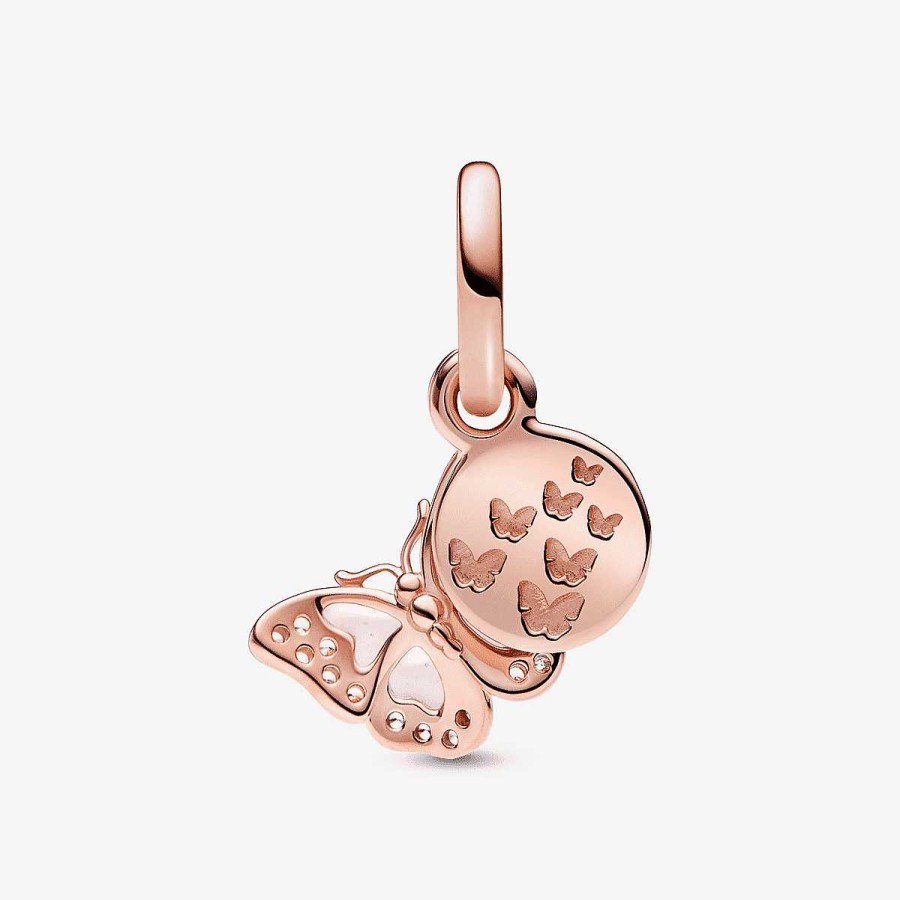 Joyer A Pandora  | Charm Colgante Pandora Doble Mariposa Rosa