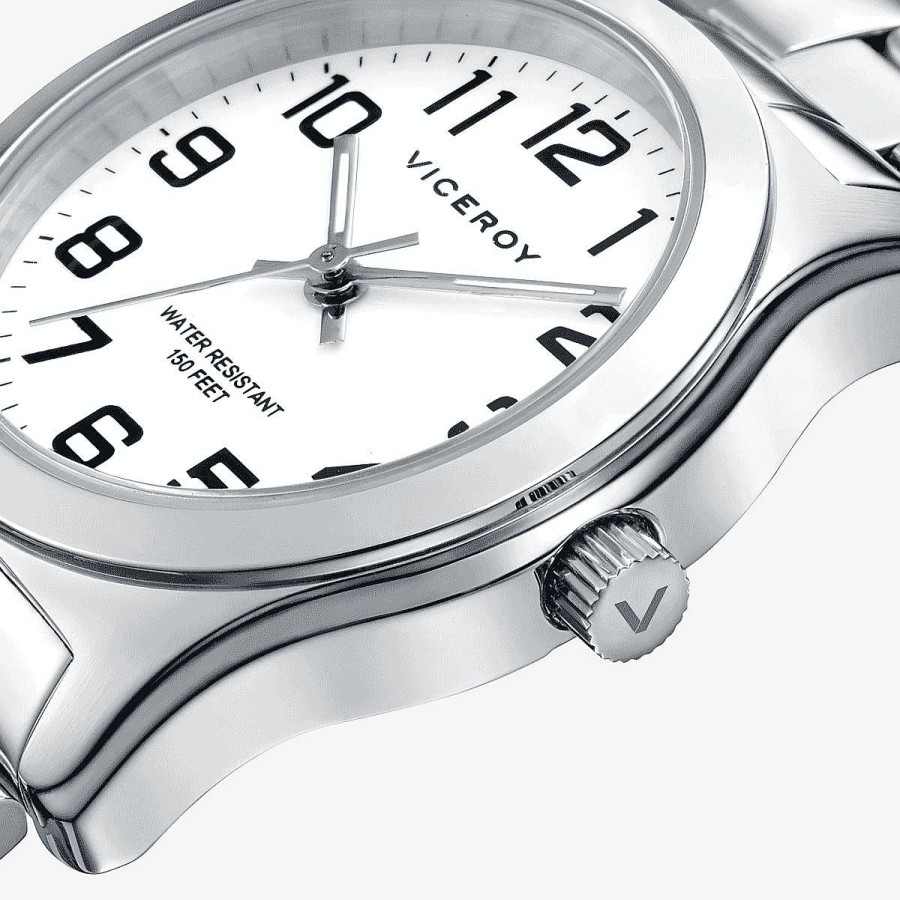Relojes Viceroy  | Reloj Viceroy Cl Sico, Brazalete Acero Plateado, Esfera Blanca, Mujer