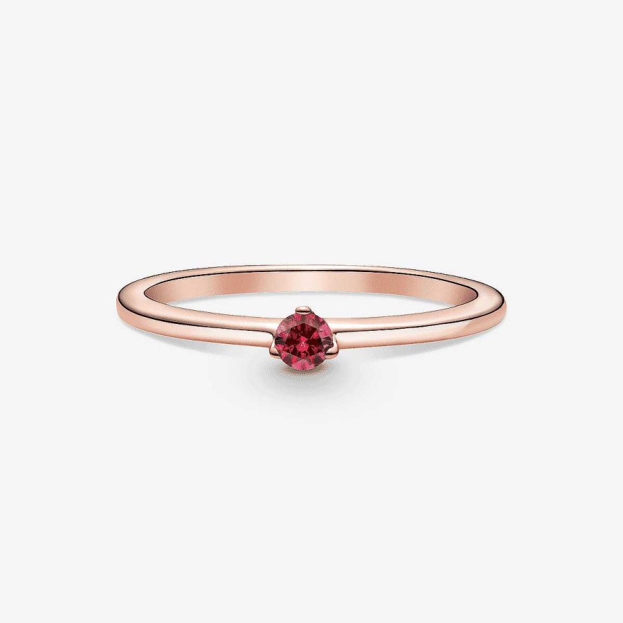Joyer A Pandora  | Anillo Pandora Solitario Rojo